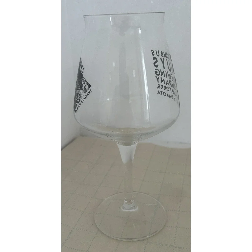 RHOMBUS GUYS Brewing Company Grand Forks North Dakota Beer Tulip Glass